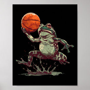Poster Grenouille crapaud aquarelle cercle animal art esq