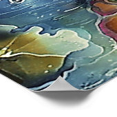 Poster Grenouille dans la peinture au clair de lune (Coin)