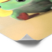 Poster Grenouille dans l'affiche casquette (Coin)