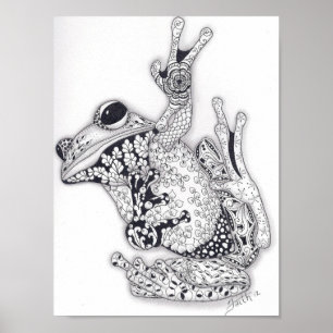 Poster Grenouille de l'arbre pleine taille