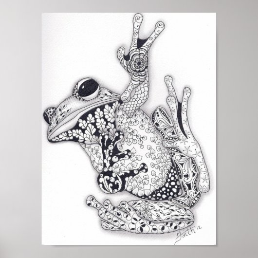 Poster Grenouille de l'arbre pleine taille (Devant)