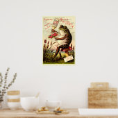 Poster Grenouille de l'époque victorienne sur Toadstool P (Cuisine)