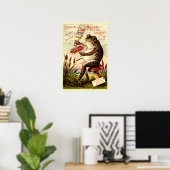 Poster Grenouille de l'époque victorienne sur Toadstool P (Bureau à domicile)