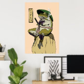 Poster Grenouille de Samurai (Bureau à domicile)