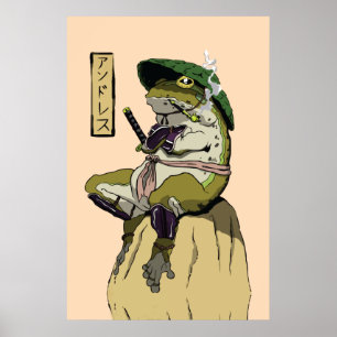 Poster Grenouille de Samurai