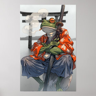 Poster Grenouille de Samurai