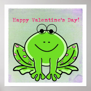 Poster Grenouille de Valentine