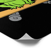 Poster Grenouille drôle de skateboard Grenouille drôle de (Coin)