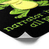 Poster Grenouille drôle moi pas de problème Narrateur mai (Coin)