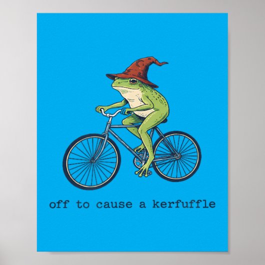 Poster Grenouille drôle pour causer une agitation (Devant)
