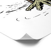 Poster Grenouille drôle sur la plage (Coin)