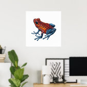 Poster Grenouille empoisonnée fraise (Bureau à domicile)