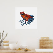 Poster Grenouille empoisonnée fraise (Cuisine)
