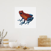 Poster Grenouille empoisonnée fraise (Cuisine)