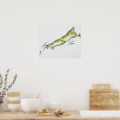 Poster Grenouille en saut 2 (Cuisine)