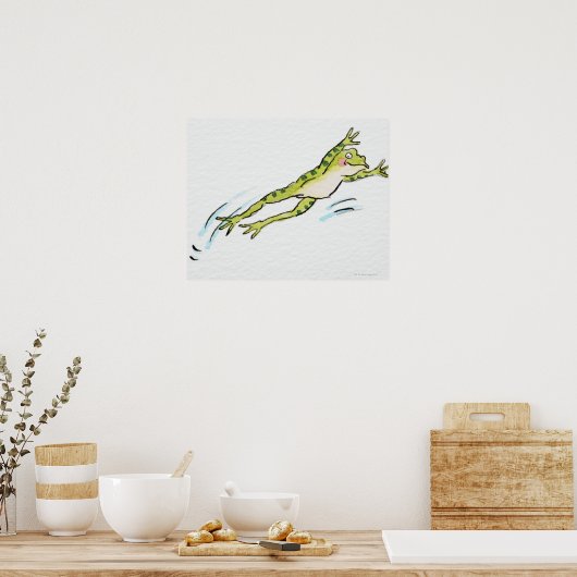 Poster Grenouille en saut 2 (Cuisine)