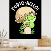 Poster Grenouille Et Champignons (Cuisine)