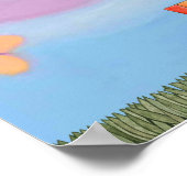 Poster grenouille et fleurs (Coin)