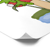 Poster grenouille idiote assise sur un champignon (Coin)