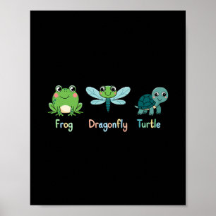 Poster Grenouille Libellule Tortue Humour Politique Subti