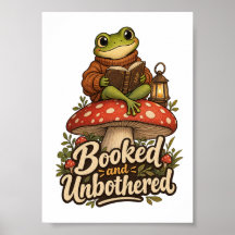 Grenouille lisant un livre, réservée et imperturba