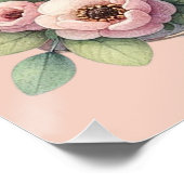 Poster Grenouille lunaire en Teacup Floral (Coin)