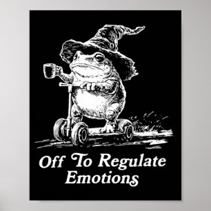 Poster Grenouille magicienne à trottinette pour réglement