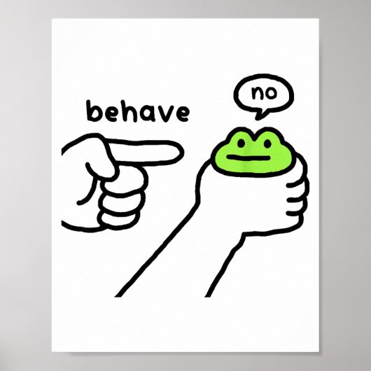 Poster Grenouille malhonnête Mème de grenouille drôle Se (Devant)