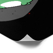 Poster Grenouille mignonne en skateboard (Coin)