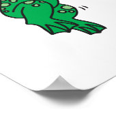 Poster grenouille mignonne jouant au basket-ball (Coin)