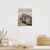 Poster Grenouille, mosaïque du Nil, de la Maison de la Fa (Cuisine)