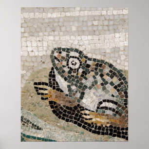 Poster Grenouille, mosaïque du Nil, de la Maison de la Fa