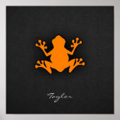 Poster Grenouille orange (Devant)