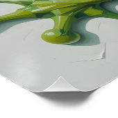 Poster Grenouille polygonale vers le haut (Coin)