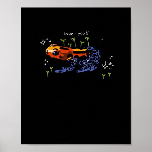 Poster Grenouille Qui T'Aime Style Classique Simple (Devant)