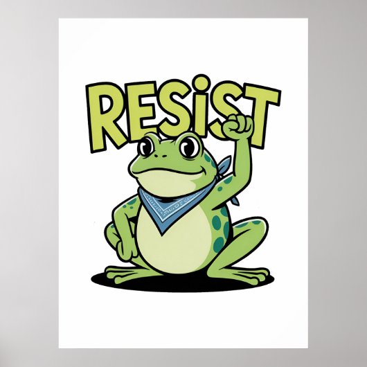Poster Grenouille Résistante Activisme Mignon Dessin Anim (Devant)
