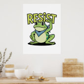 Poster Grenouille Résistante Activisme Mignon Dessin Anim (Cuisine)