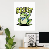 Poster Grenouille Résistante Activisme Mignon Dessin Anim (Bureau à domicile)