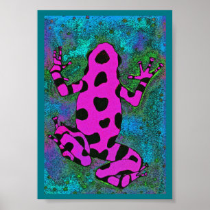 Poster Grenouille rose chaude