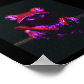 Poster Grenouille rose chaude sur une bâche (Coin)