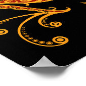 Poster Grenouille rouge et jaune complexe (Coin)