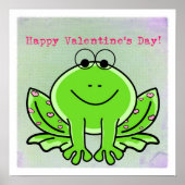 Poster Grenouille Saint-Valentin (Devant)