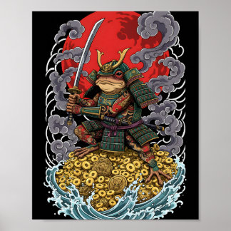 Poster Grenouille Samouraï de la Fortune – Art du Guerrie