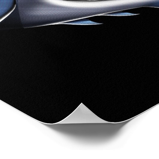 Poster Grenouille Samurai Ninja équitation requin (Coin)