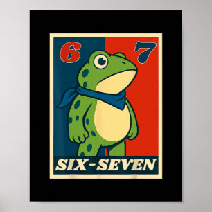 Poster Grenouille Six Sept Drôle 6 7 Mème Génération Alph