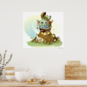 Poster Grenouille sortant d'un OVNI (Cuisine)