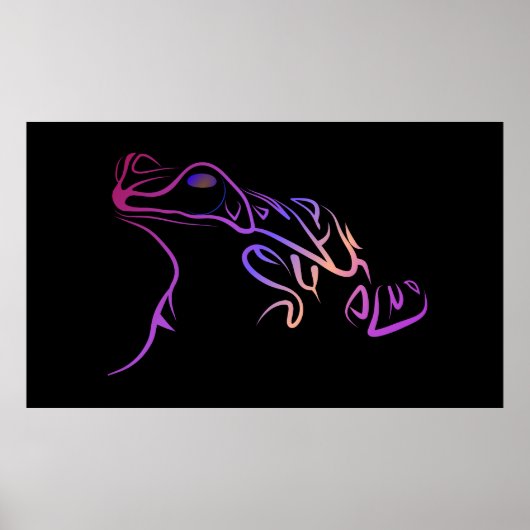 Poster Grenouille stylisée (Devant)