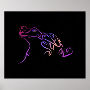 Poster Grenouille stylisée