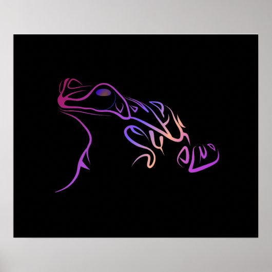 Poster Grenouille stylisée (Devant)