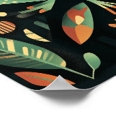 Poster Grenouille verte géométrique (Coin)